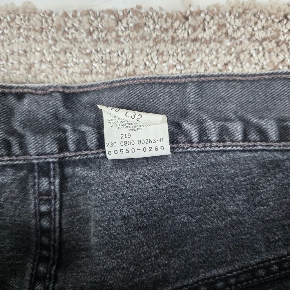 Vintage Levis 550 Relaxed Fit Jeans Mens 40x32 Black Denim Tapered Leg Mexico